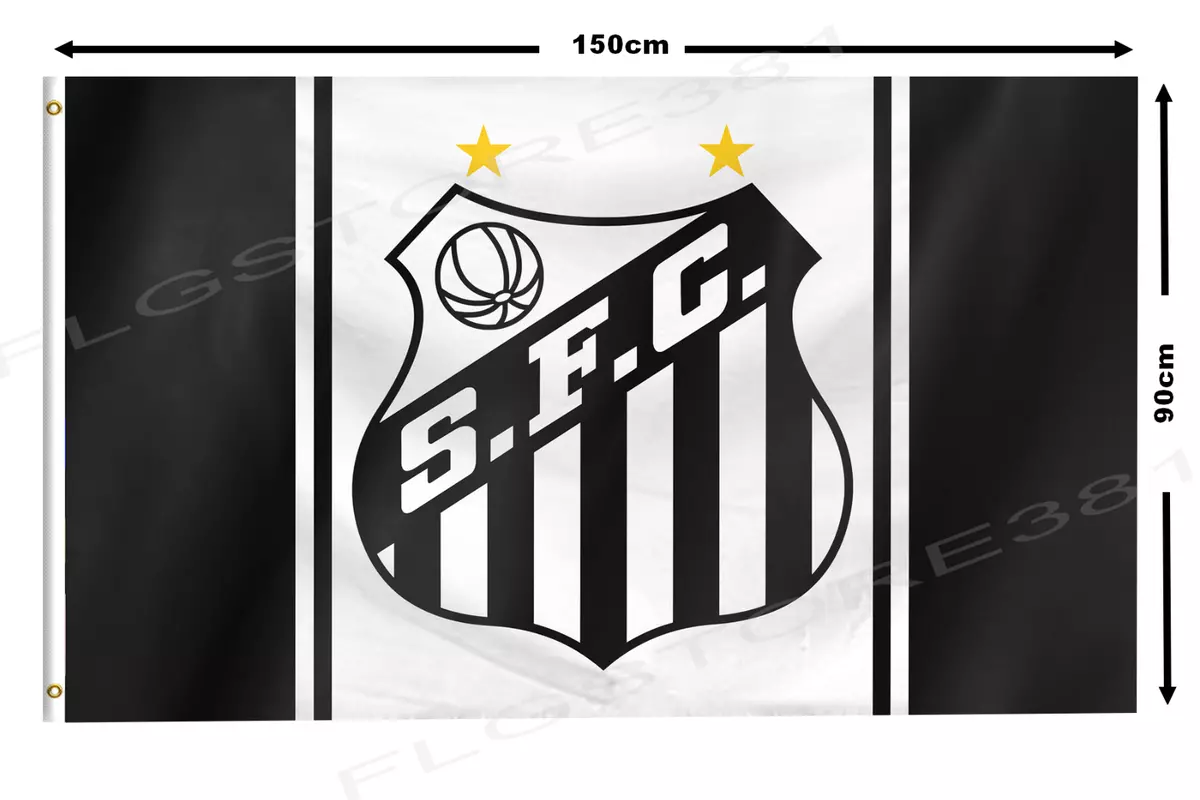 Bandeira Oficial do Santos 192 x 135 cm - 3 Panos