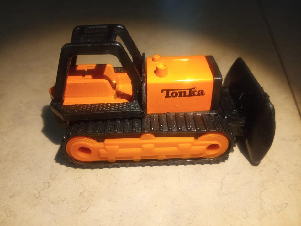 MCDONALDS TONKA Mini Bulldozer Construction 2003 Orange Hasbro Happy Meal  - Image 2 of 3