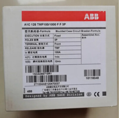 1pc   A1C125 TMF100/1000 FF 3P Circuit Breaker 10116348 #E8