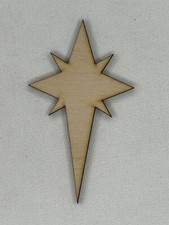 Custom Laser Cut Unfinished Star Shape Wood Cutouts