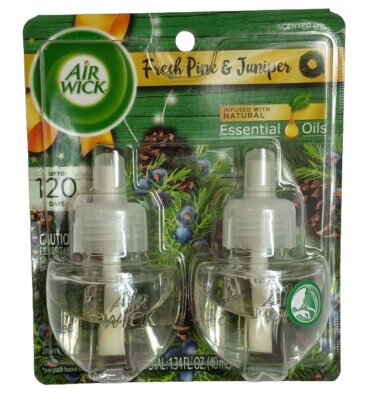 Air Wick Plug in Scented Oil Fresh Pine and Juniper 2 Refills