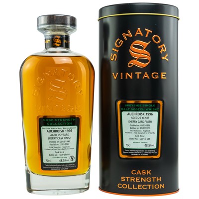 AUCHROISK 1996/2021 25y.o. Signatory Vintage Sherry Cask Finish 48,5%Vol 1x0,7L 