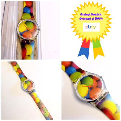 Swatch Gent Bubblegum GK283 1998 Vintage Armbanduhr 90er Neu NOS