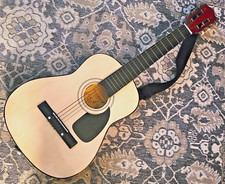Burswood Acoustic Guitar Jc-301fp 30" Length - Missing High E Tuning Peg