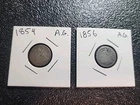 1854 And 1865 seated liberty dime