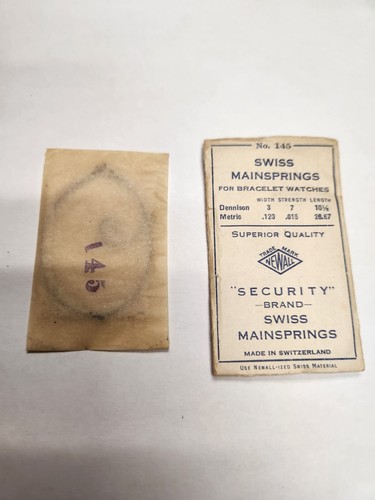 Newall Security Swiss Mainspring No. #145 for Bracelet Watches, .120 .015 26.67 - Picture 4 of 4