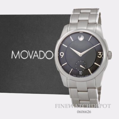 Authentic Movado Men's LX Black Dial Stainless Steel Watch