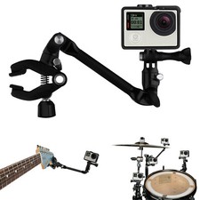360 Rotatable Jam Music Instrument Guitar Drum Clamp Mount Arm for GoPro DJI