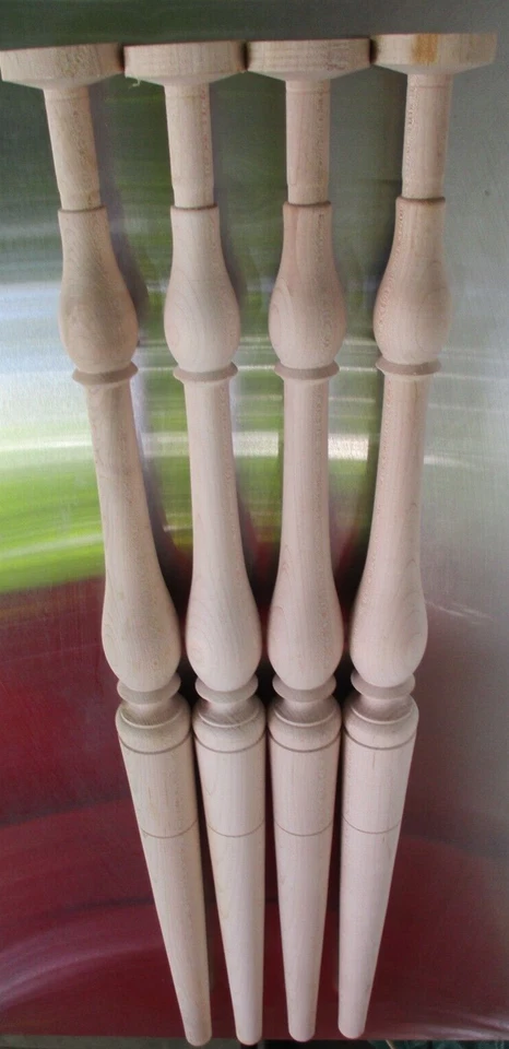 Juego de 4 patas de mesa estilo cónico arce transparente liso NOS 29 1/2" de alto Foto 2 de 4