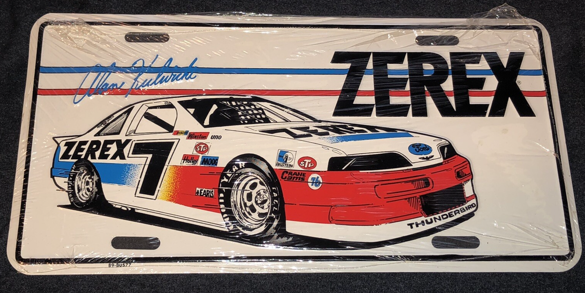 Nascar Zerex Alan Kulwicki License Plate Sealed NEW Rare! 89-BO577
