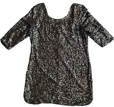 lauren conrad silver sequin dress LC Lauren Conrad Runway Collection Sequin Swing Dress