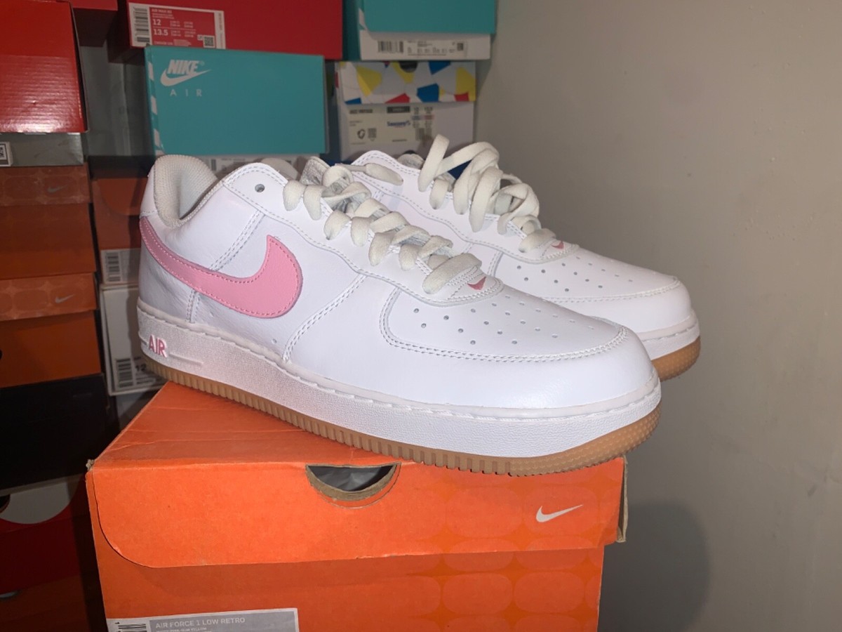Orange Nike Air Force Junior Wit Casual Shoes Air Force White And