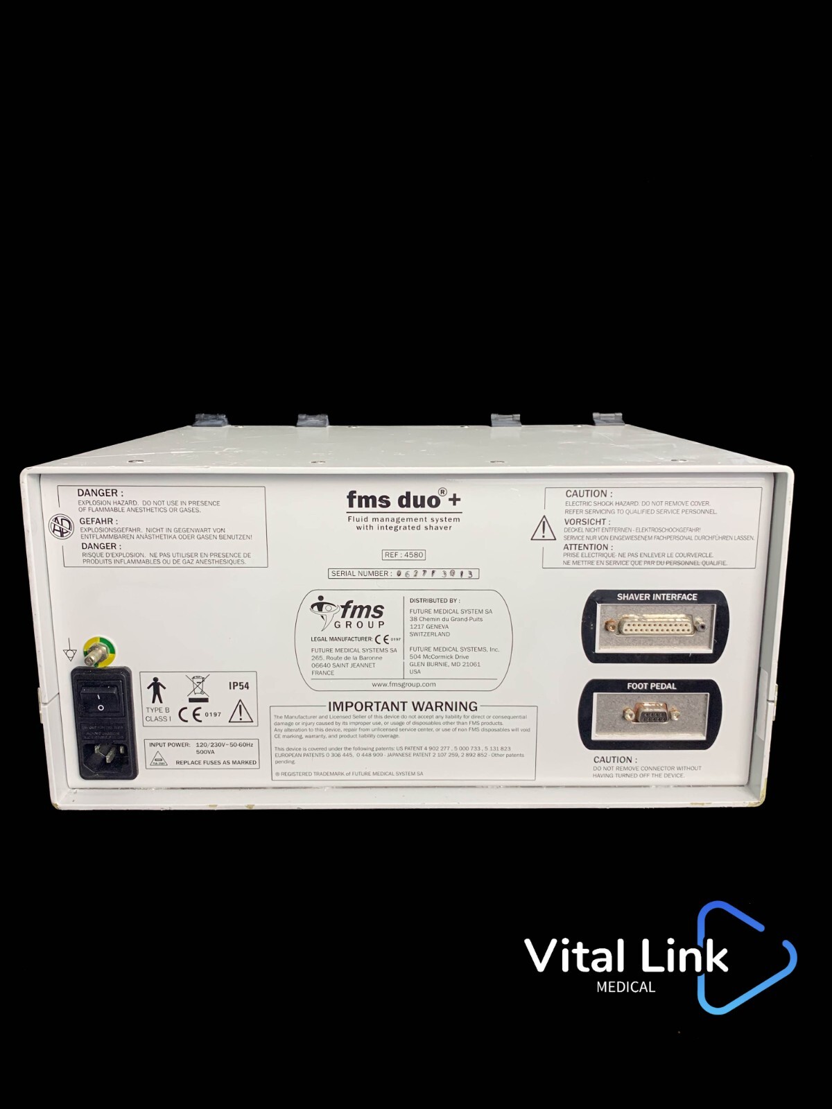 FMS Group FMS Duo+ Fluid Management System w/ Integrated Shaver Ref 4580