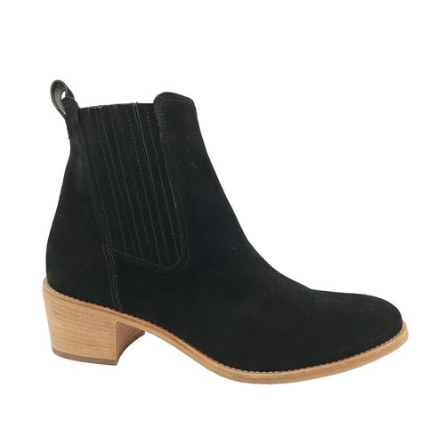 Paul Green Sante Western Cowboy Italian Black Suede Boots  display picture 1