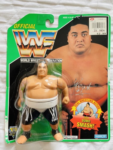 WWF Hasbro Yokozuna wrestling figure Green Card se...