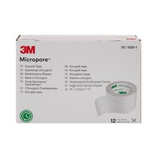 3M Micropore Medical Tape 1530-1 Skin Friendly Paper 1" X 10 Yds 12ct