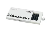 Montblanc Permanent  Black Fountain Pen Ink  Cartridges  8 Per Box 107757