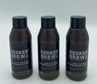 3 Redken Brews Daily Shampoo 1.7oz/50ml TRAVEL Size