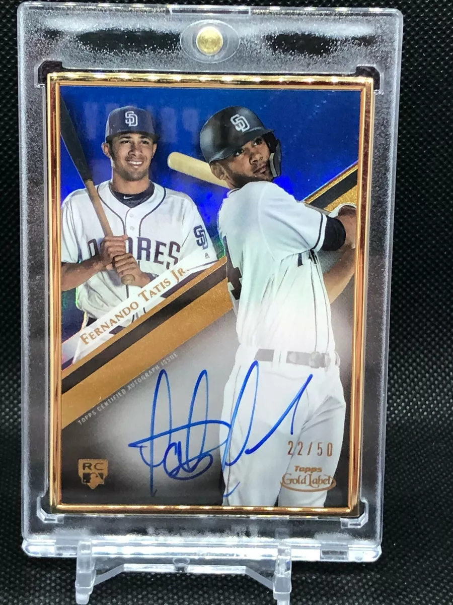 2019 BLUE Topps Gold Label FERNANDO TATIS JR Auto Rookie Card RC #22/50