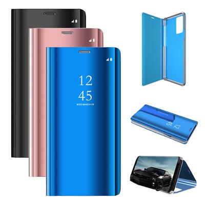 Handy Hülle für Samsung Galaxy A23 5G Flip Clear View Cover Case Mirror Schutz