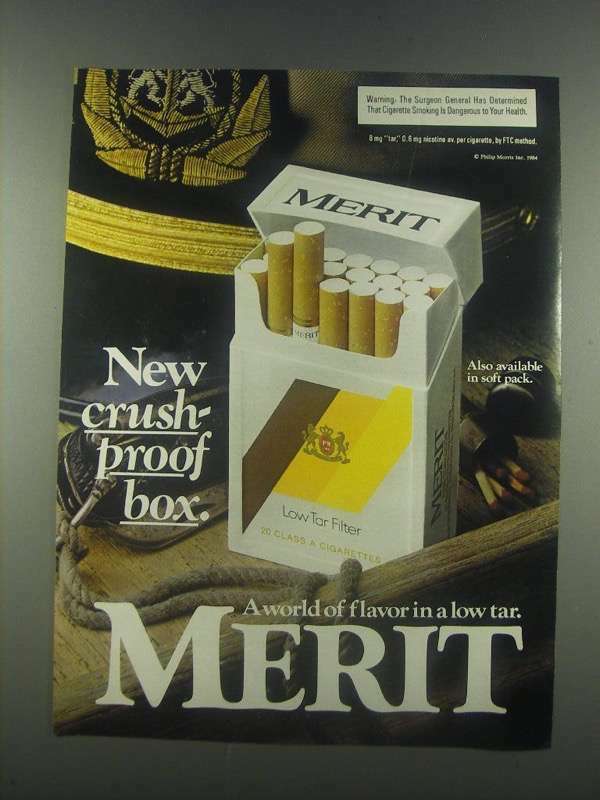 1985 Merit Cigarettes Ad