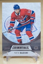 2021-22 UD Credentials Base #26 Nick Suzuki - Montreal Canadiens