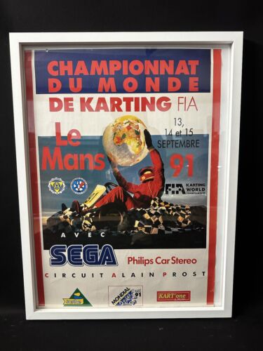 1991 FIA Karting World Championship Le Mans Framed Original French Poster 24x16