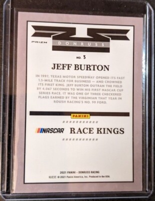 JEFF BURTON 2021 OPTIC RACE KINGS ORANGE PULSAR REFRACTOR SP | eBay