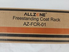 ALLZONE Coat Rack Freestanding Black ,Drill Free Hanger Stand with 8 Hooks