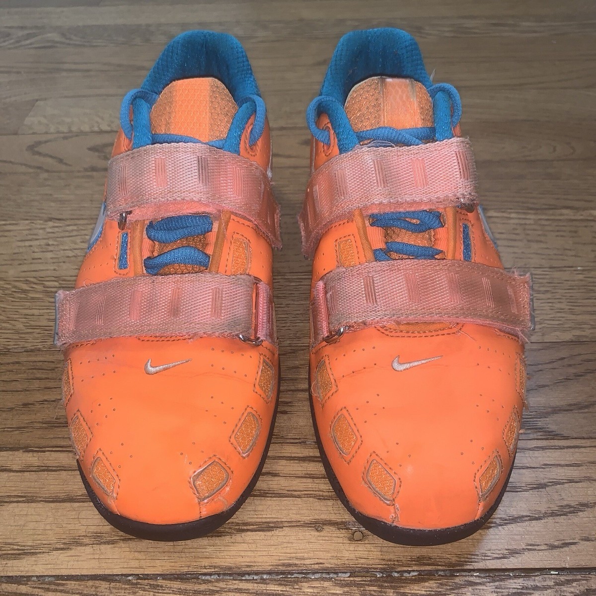 NIKE ROMALEOS 2 WEIGHTLIFTING SHOES ORANGE BLUE WHITE Men's 6.5