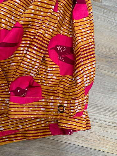 $119 Nwot BOOM SHANKAR GURU PANTS 16 crimson BIRD PRINT Harem Cotton BOHO HIPPIE - Picture 14 of 14