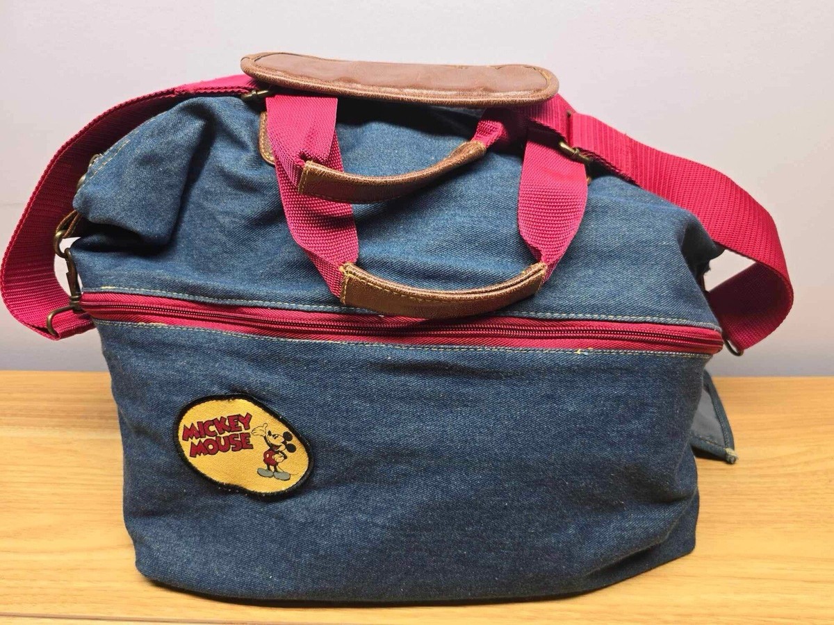 Vintage Mickey Mouse Large Denim Tote Bag Purse Walt Disney Vintage Mickey Mouse Large Denim Tote Bag Purse Walt Disney