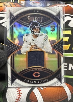 2024 Panini Select - Rookie Swatches Caleb Williams #RS-CWS White Prizm /75 (RC)
