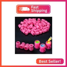 YILONG 50Pcs Disposable Tattoo Ink Caps Skull Tattoo Ink Cups with Stable Base P