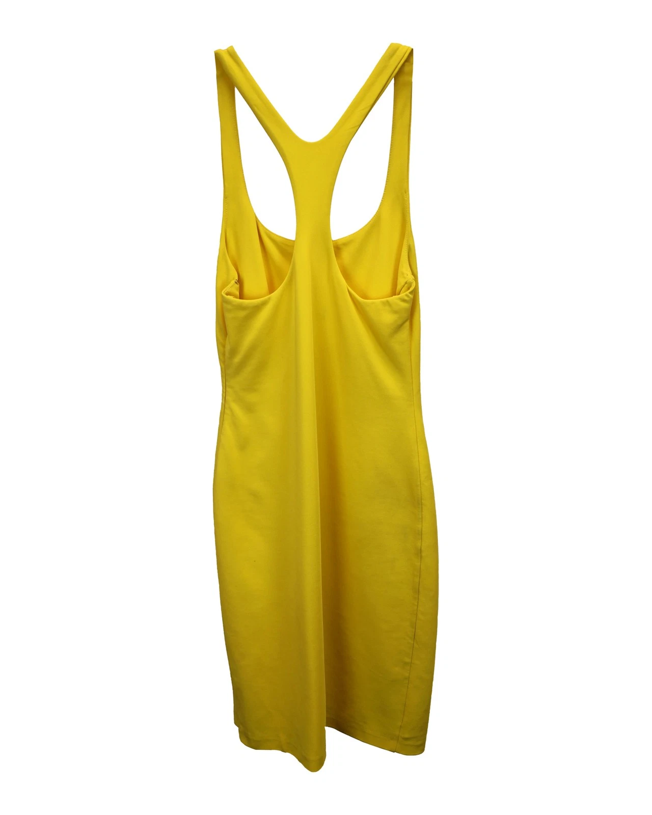 Dsquared2 Tank Bodycon Vestito In Viscosa Donna Giallo S