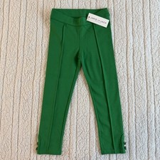 Janie and Jack New Girl Spearmint/Jade Green Button-Cuff Ponte Pants 4