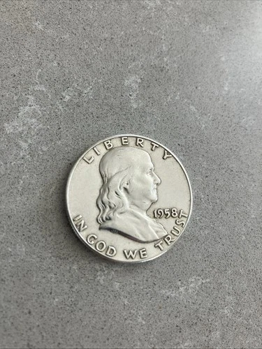 1958 Benjamen Franklin 90% Silver Half Dollar Looks Uncirculated Pristine