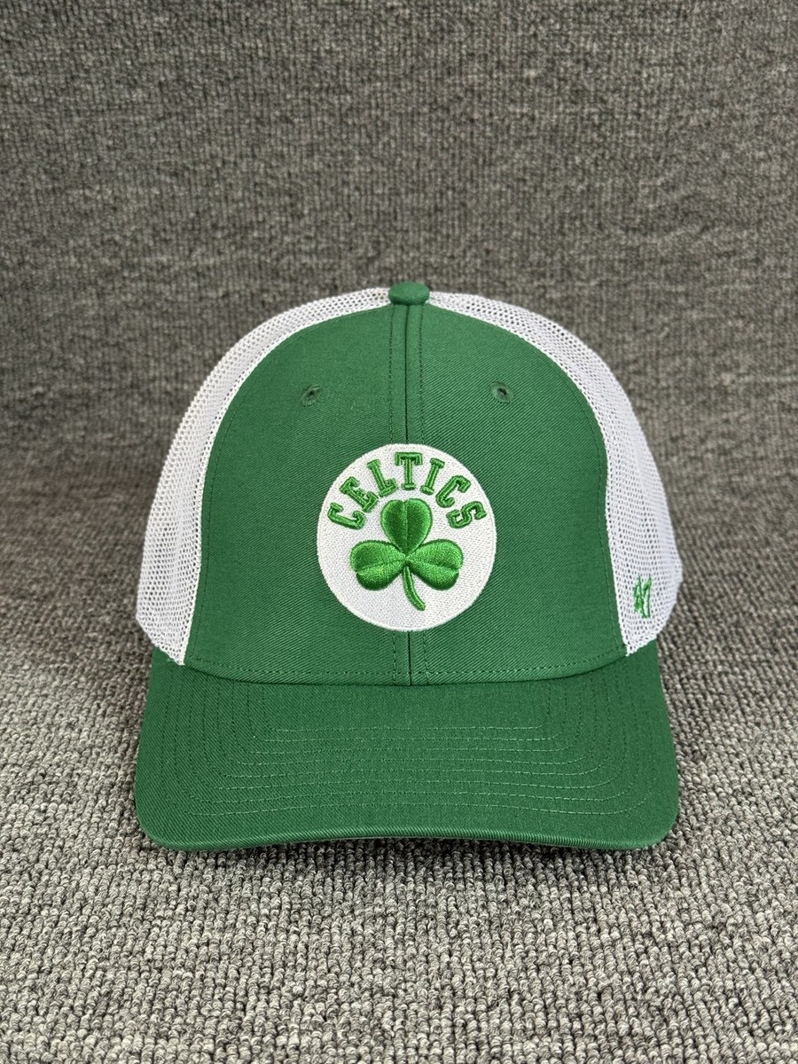 '47 Brand Boston Celtics Trucker Snapback Green White OSFA Retro NBA Mesh Hat