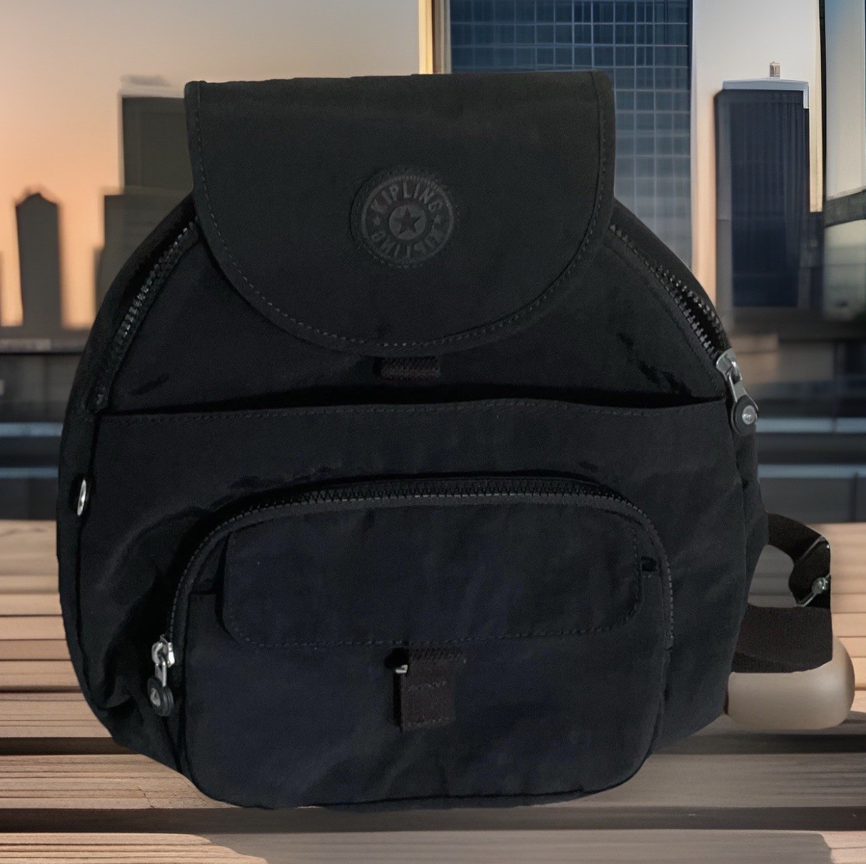 Kipling Black Backpack Medium City Core Urban Uti… - image 1