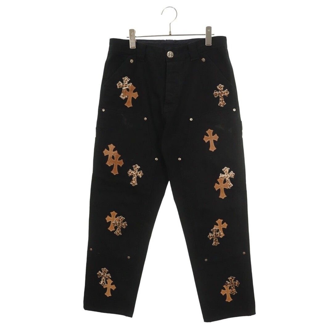 CHROME HEARTS CARPENTER CNVS BLK Long Pants With Cross Patch Men's 30inch Used a image 2