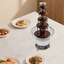 5-Tiers Commercial Stainless Steel Digital Display Chocolate Fountain Machine US