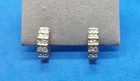 Sterling Silver With Gold Wash Hoop Earrings With Clear Rhinestones Unbranded