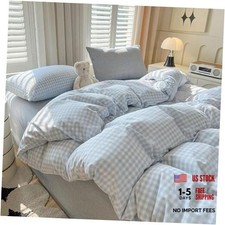 Gingham Duvet Cover Queen Size Blue Queen No Comforter Blue White Gingham