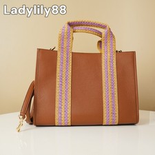 Las mejores ofertas en Tote Solid Straw Exterior Bags Handbags