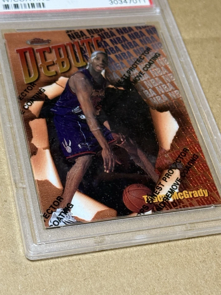 1997-98 Topps Finest #107 Tracy McGrady RC! PSA 9 MINT! - Image 4 of 4