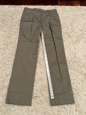 Berle Pleated front Light Army green dressy causal Pants 100 Cotton 38L NWT