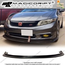 For 12 Honda Civic 4dr Sedan Jdm Gt Splitter Style Front Bumper Lip Chin Spoiler For 12 Honda Civic 4dr Sedan Jdm Gt Splitter Style Front Bumper Lip Chin Spoiler