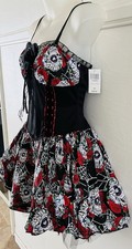 NWT Lip Service Hot Topic Day Of Dead Sugar Skull Tulle Sexy Mini Dress Medium