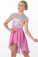 Dance Pre-Owned Costume Medium Child Pink Weissman 14709 Lyrical Ballet