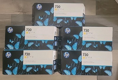 Genuine HP 730 Yellow 300ml Cartridge P2V70A DesignJet T1600 T1700 T2600